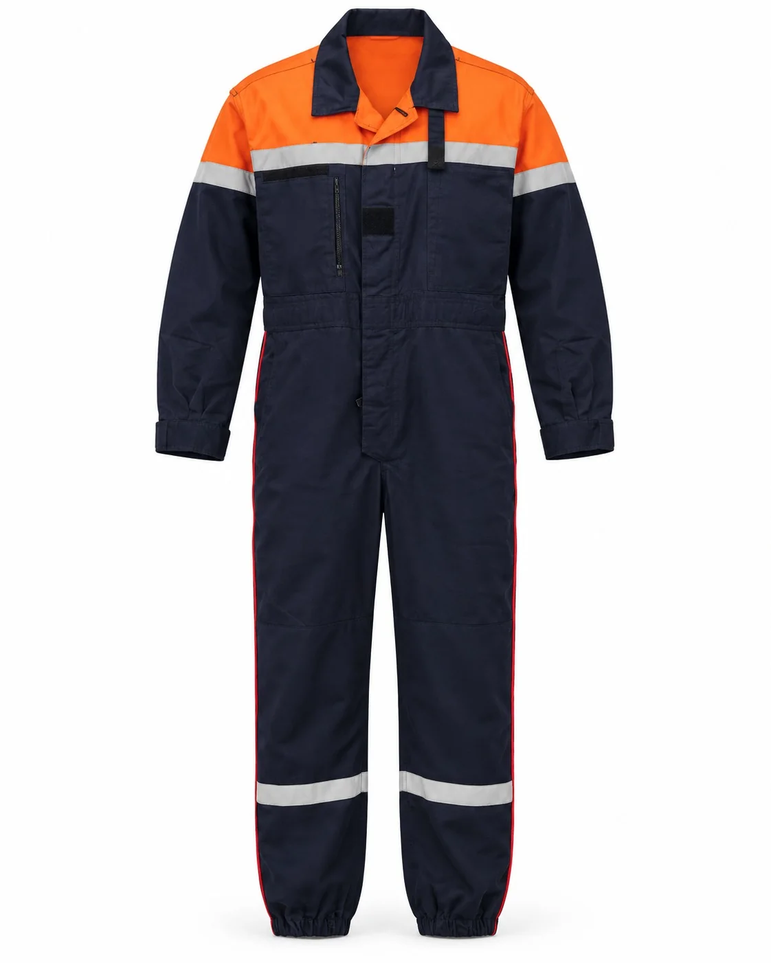 Combinaison marine et orange